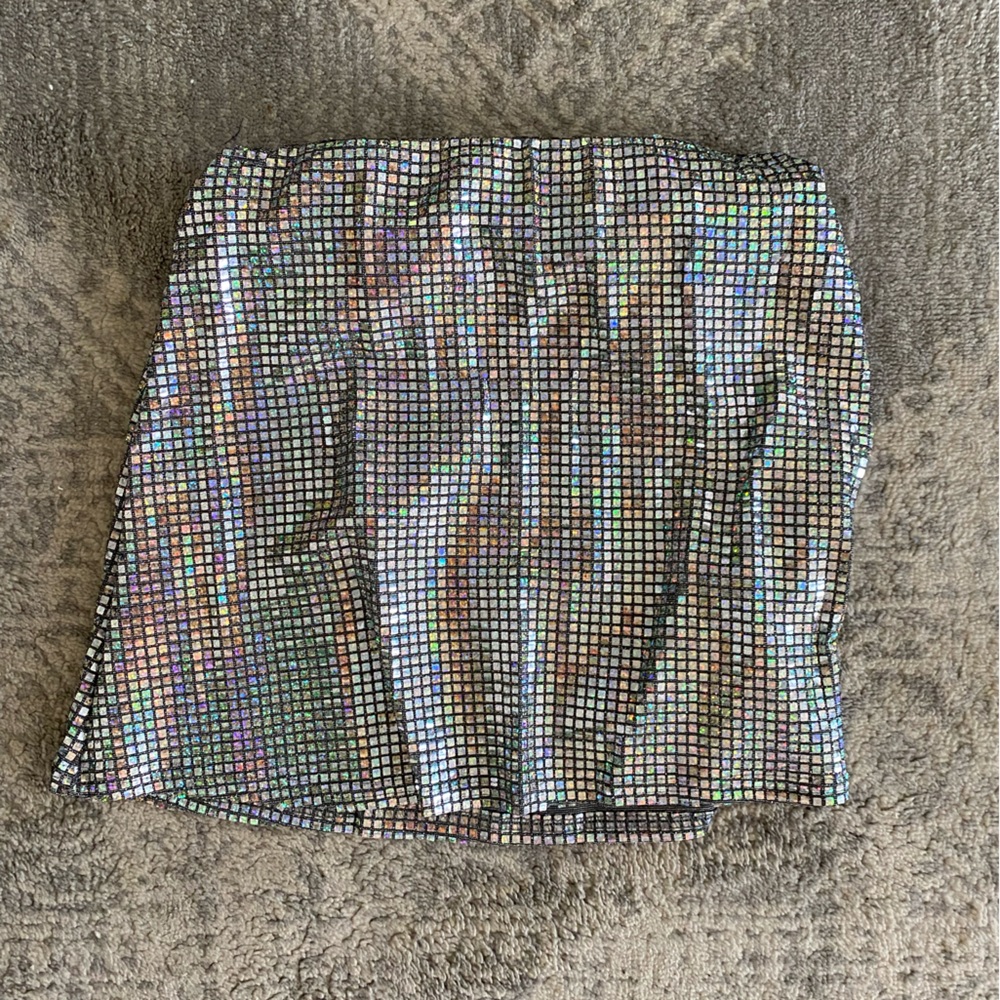 disco ball mini skirt